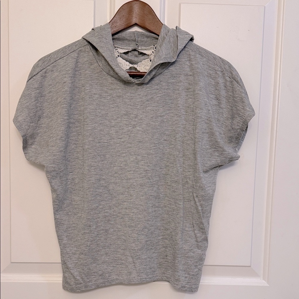 🔥2 for$5 🔥Aeropostale Heather Gray Hood Tee